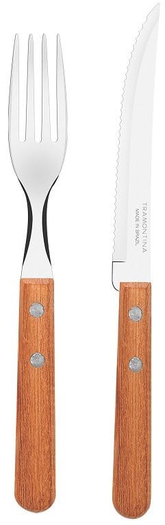Tramontina Bestickset - Grillbestick 12 delar, silver/brun