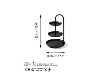 Dekorativt Metalltillbehör Mirven - Svart - Products - Servering & matlagning - Bricka & fat - Serveringsfat & serveringsbricka