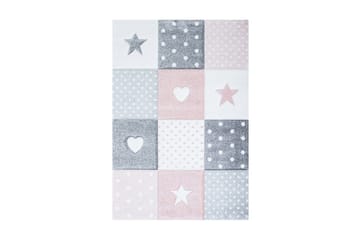 Atlas Matta 120x170 cm Stjärnmotiv - Rosa - Products - Textil & mattor - Barntextilier - Lekmatta & matta barnrum