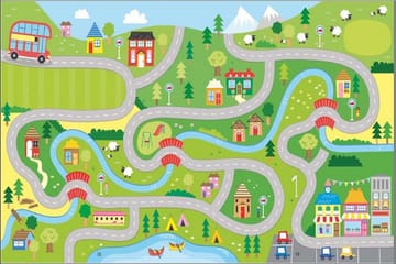 Gellenne Barnmatta 160x230 cm - Flerfärgad - Products - Textil & mattor - Barntextilier - Lekmatta & matta barnrum