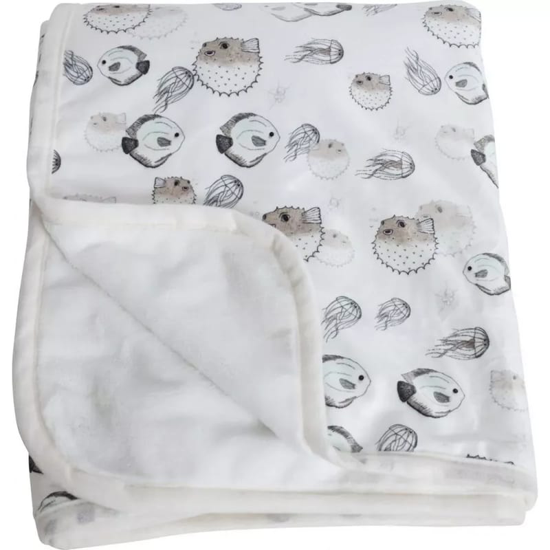 Fisk pläd 80 x 100 cm - Flerfärgad, Flerfärgad