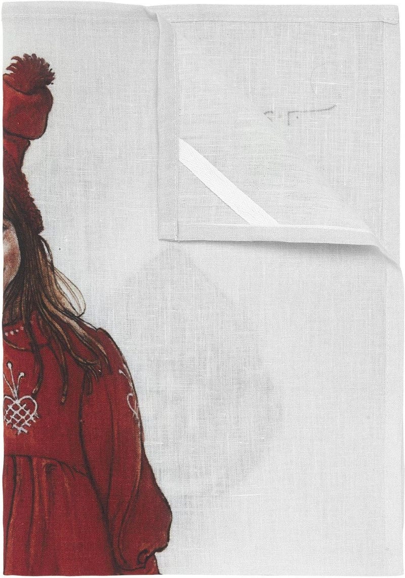 Kökshandduk Idun 50 x 70 cm - Röd - Products - Textil & mattor - Kökstextil - Kökshandduk