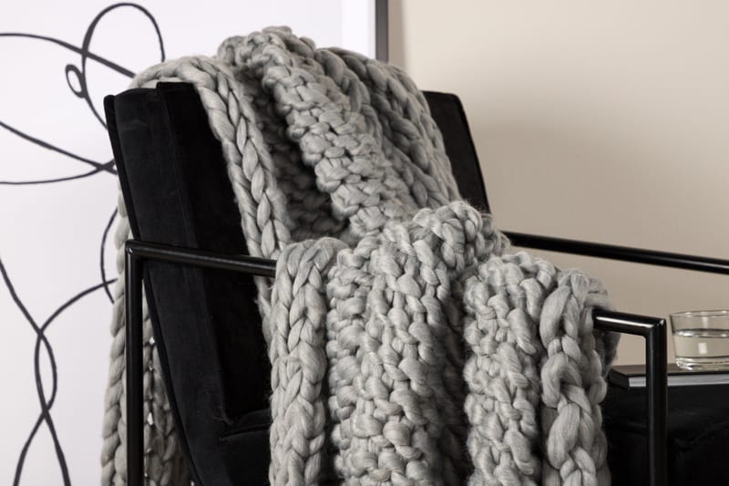 Kate Pläd 130x170 cm - Ljusgrå - Products - Textil & mattor - Filt & pläd