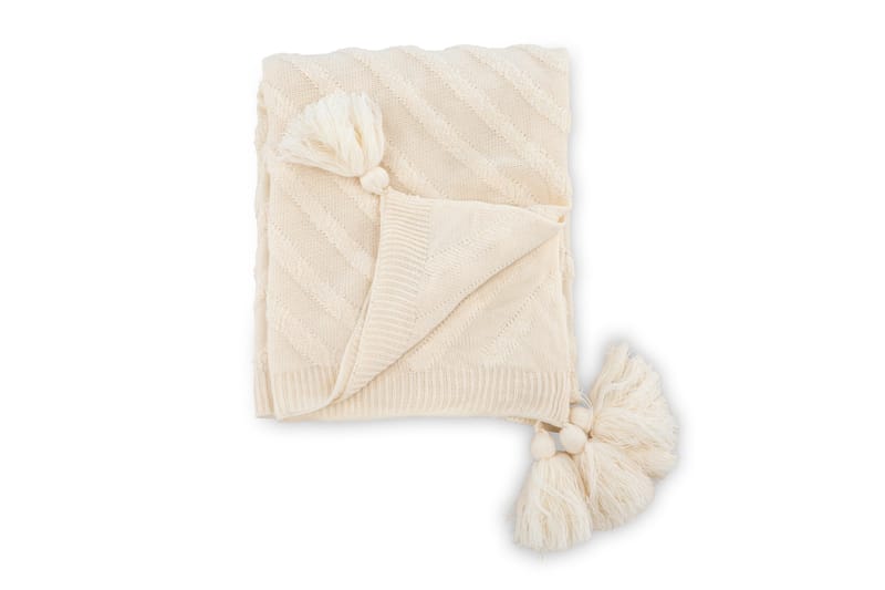 Katlyn Pläd 130x170 cm - Vit - Products - Textil & mattor - Filt & pläd