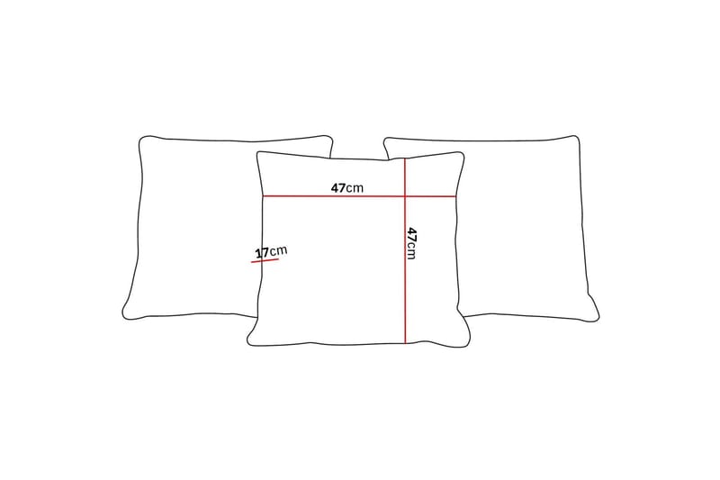 Scandi Dekorationskudde 3-pack - Mörkbrun - Products - Textil & mattor - Kudde & kuddfodral - Prydnadskudde & soffkudde