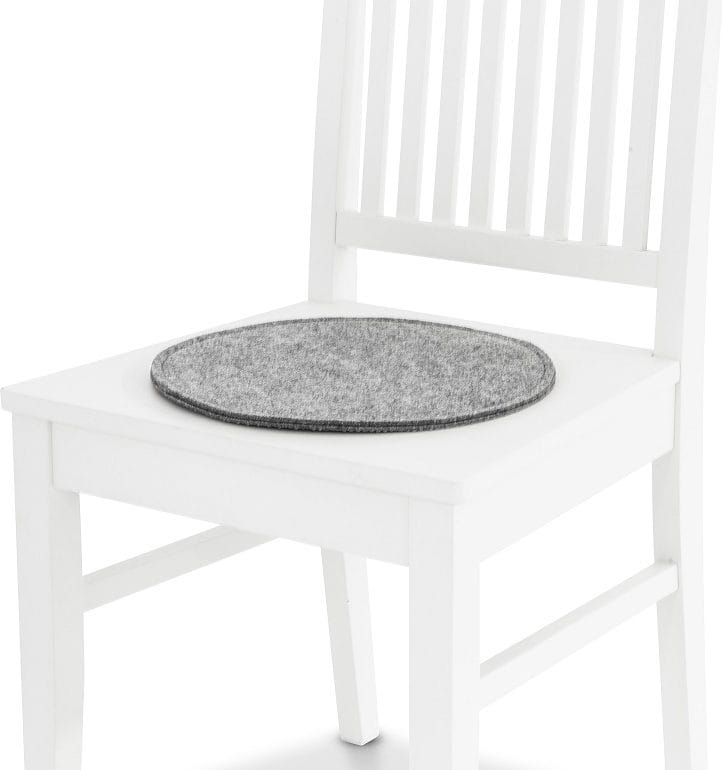 Stolsdyna Dots med Antiglid Ø33 cm, Grå