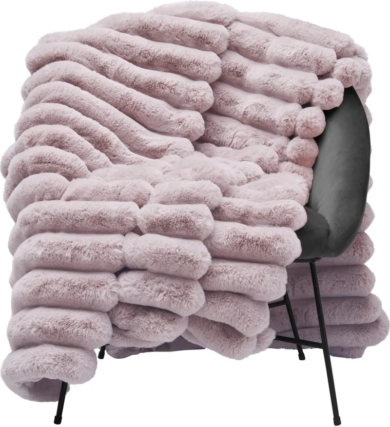 Liny pläd 140 x 220 cm - Pale Pink