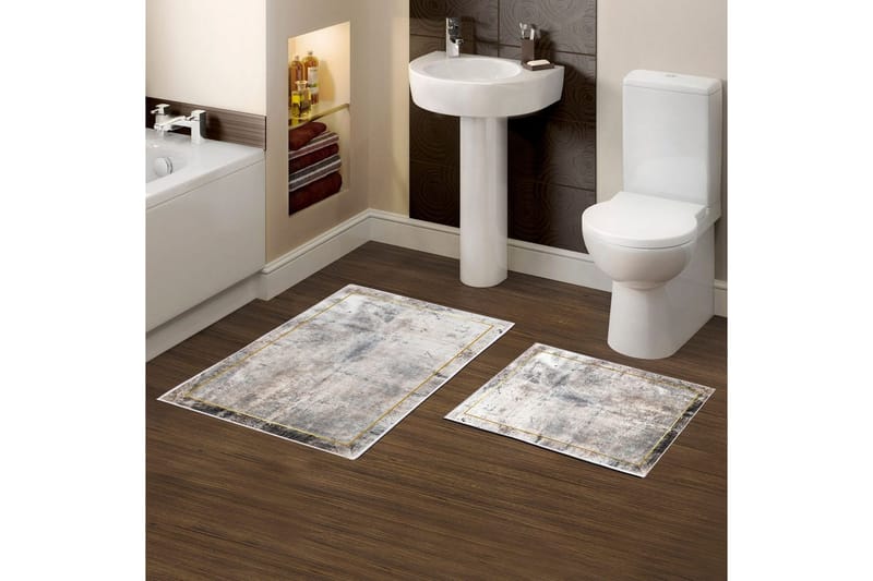Badrumsmattset (2 delar) Brivan Mångfärgad - Multifärgad - Products - Textil & mattor - Matta - Badrumsmatta