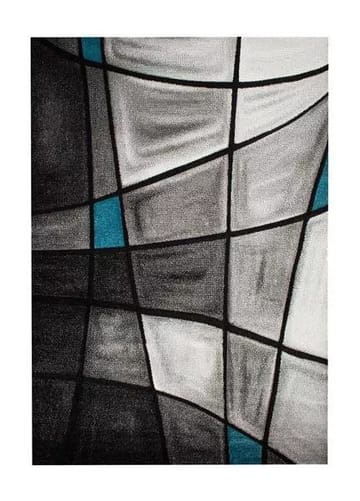 Maskinvävd matta Turin - Turkos - 133x190 cm - Turkos - Products - Textil & mattor - Matta - Heltäckningsmatta