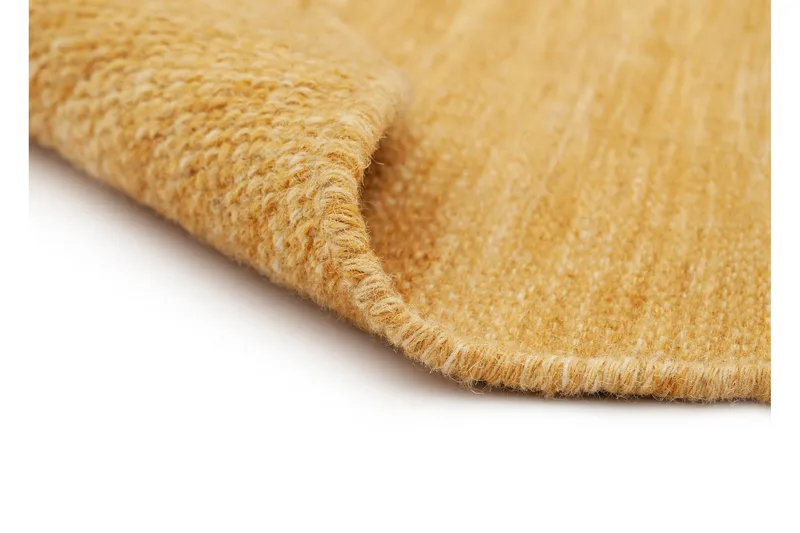 Birka Ullmatta Rund 120 - Ockragul - Products - Textil & mattor - Matta - Modern matta - Ullmatta