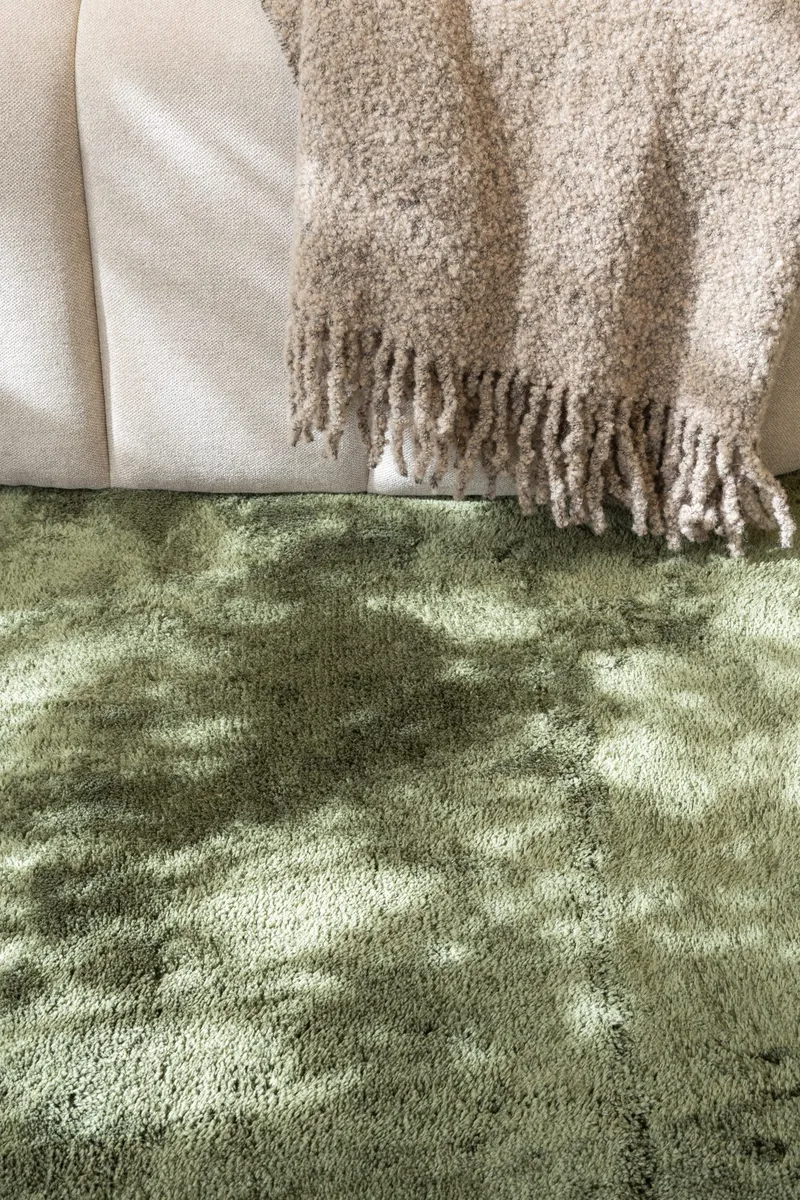 Cozy Ryamatta 160 cm Rund - Grön - Products - Textil & mattor - Matta - Modern matta - Ryamatta