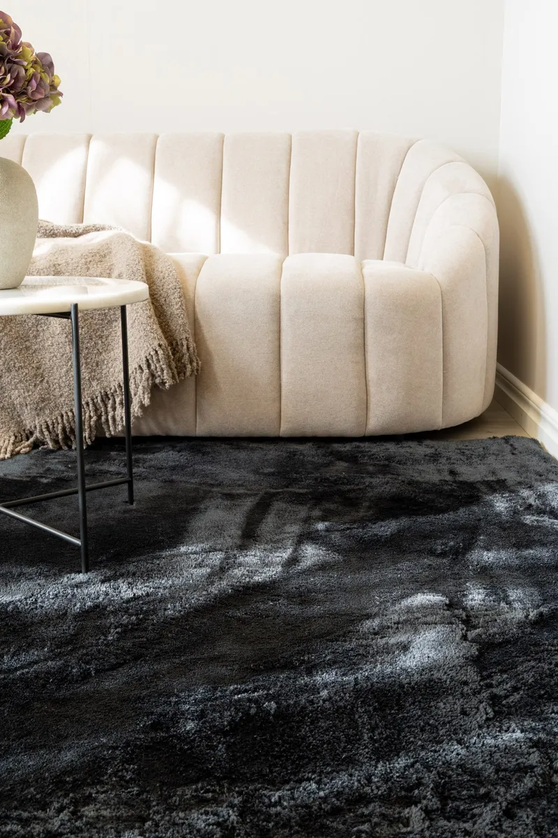 Cozy Ryamatta 160x230 cm Rektangulär - Svart - Products - Textil & mattor - Matta - Modern matta - Ryamatta