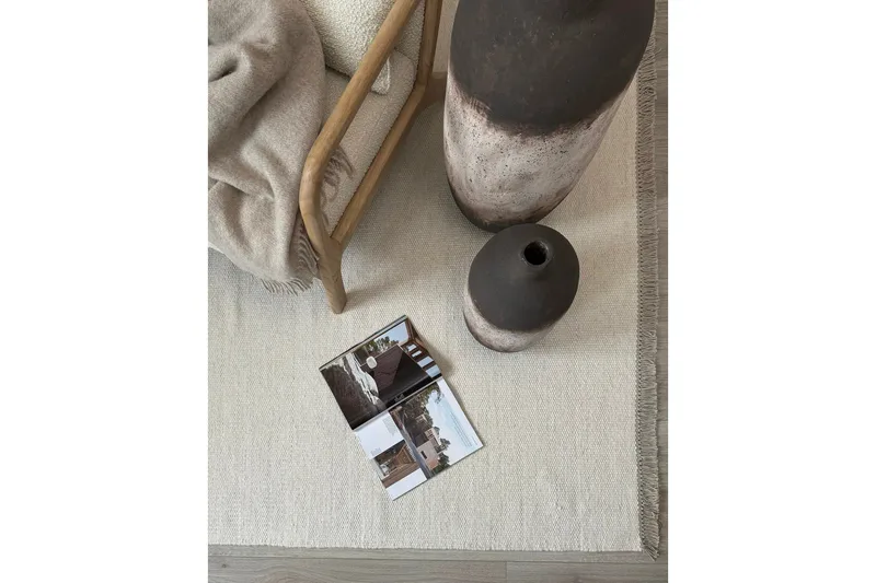 Eden Ullmatta 140x200 cm Rektangulär - Creme - Products - Textil & mattor - Matta - Modern matta - Ullmatta