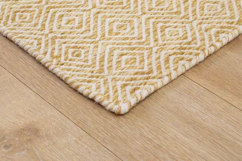 Gåsöga Ullmatta 140x200 cm Rektangulär - Gul - Products - Textil & mattor - Matta - Modern matta - Ullmatta