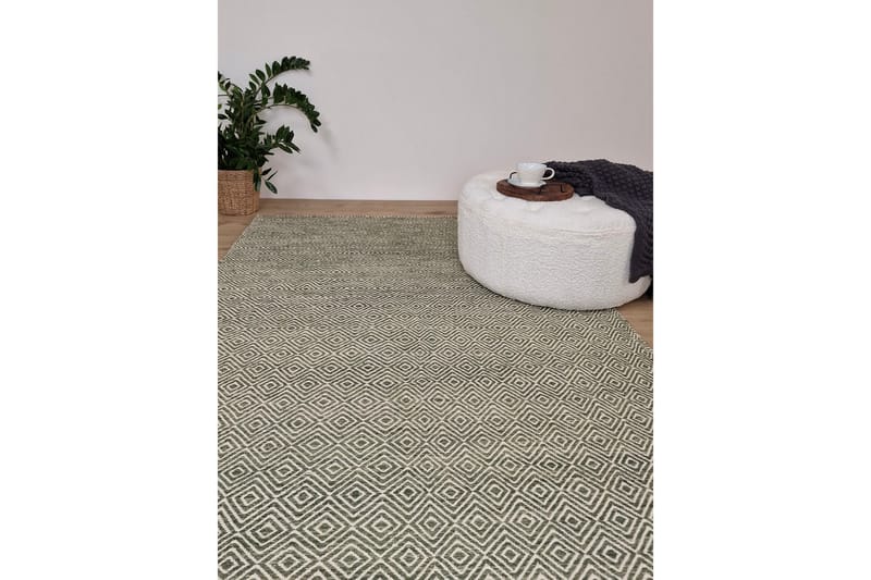 Gåsöga Ullmatta 160x230 cm Rektangulär - Grön - Products - Textil & mattor - Matta - Modern matta - Ullmatta