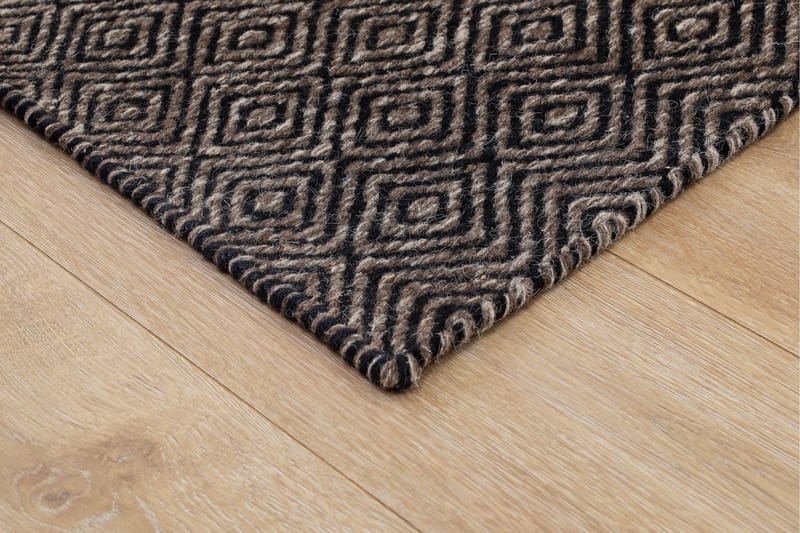 Gåsöga Ullmatta 240x340 cm Rektangulär - Svart/Vit - Products - Textil & mattor - Matta - Modern matta - Ullmatta