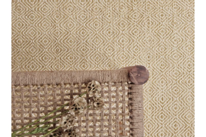 Gåsöga Ullmatta 75x200 cm Oval - Gul - Products - Textil & mattor - Matta - Modern matta - Ullmatta