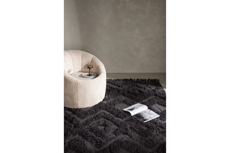 Hilma Bomullsmatta Rektangulär 250x350 cm - Mörkgrå - Products - Textil & mattor - Matta - Modern matta - Bomullsmatta