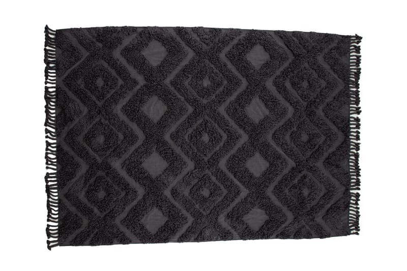 Hilma Bomullsmatta Rektangulär 250x350 cm - Mörkgrå - Products - Textil & mattor - Matta - Modern matta - Bomullsmatta
