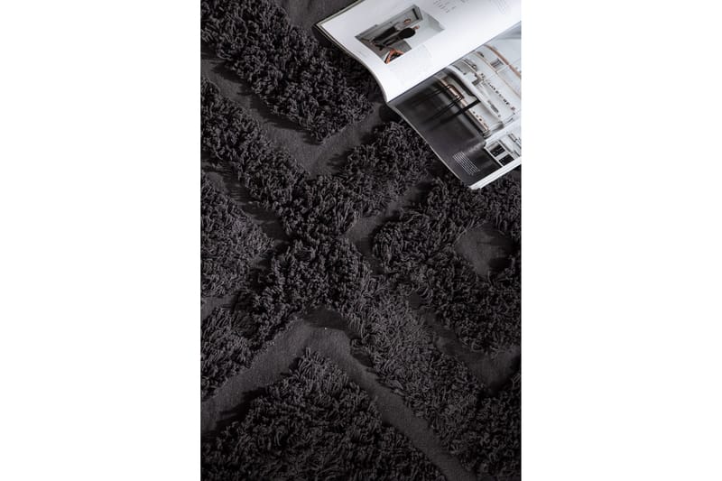 Hilma Bomullsmatta Rektangulär 250x350 cm - Mörkgrå - Products - Textil & mattor - Matta - Modern matta - Bomullsmatta