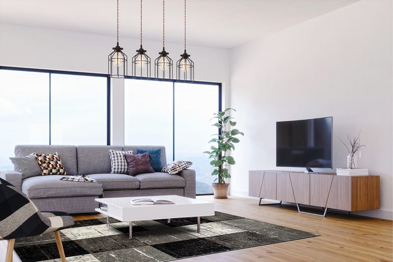 London Square Friezematta 133x190 - Svart/Grå - Products - Textil & mattor - Matta - Modern matta - Wiltonmatta