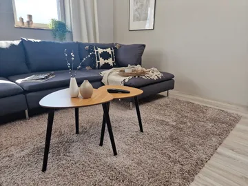 Lounge Ryamatta 160x230 cm Rektangulär - Linne - Products - Textil & mattor - Matta - Modern matta - Ryamatta