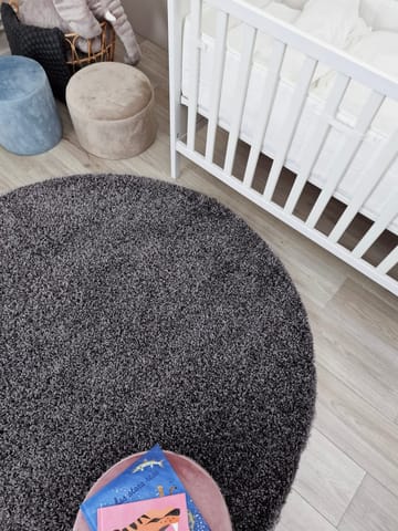 Lounge Ryamatta 200 cm Rund - Grafit - Products - Textil & mattor - Matta - Modern matta - Ryamatta