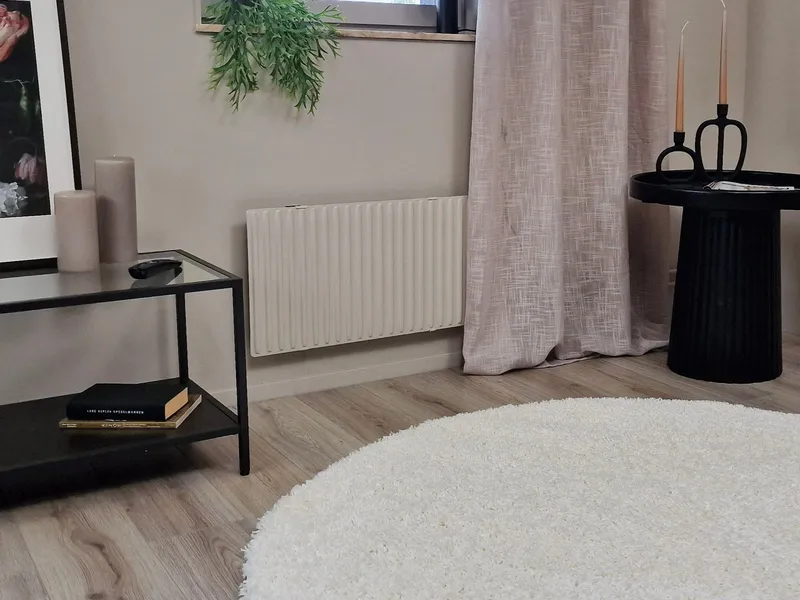 Lounge Ryamatta 200 cm Rund - Vit - Products - Textil & mattor - Matta - Modern matta - Ryamatta