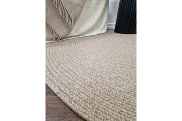 Lya Ullmatta Ø160 cm Rund - Linnen - Products - Textil & mattor - Matta - Modern matta - Ullmatta