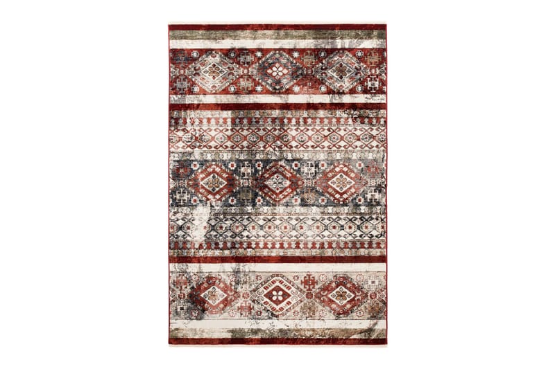 Marstad Aztek Matta 200x300 cm, Röd/Blå