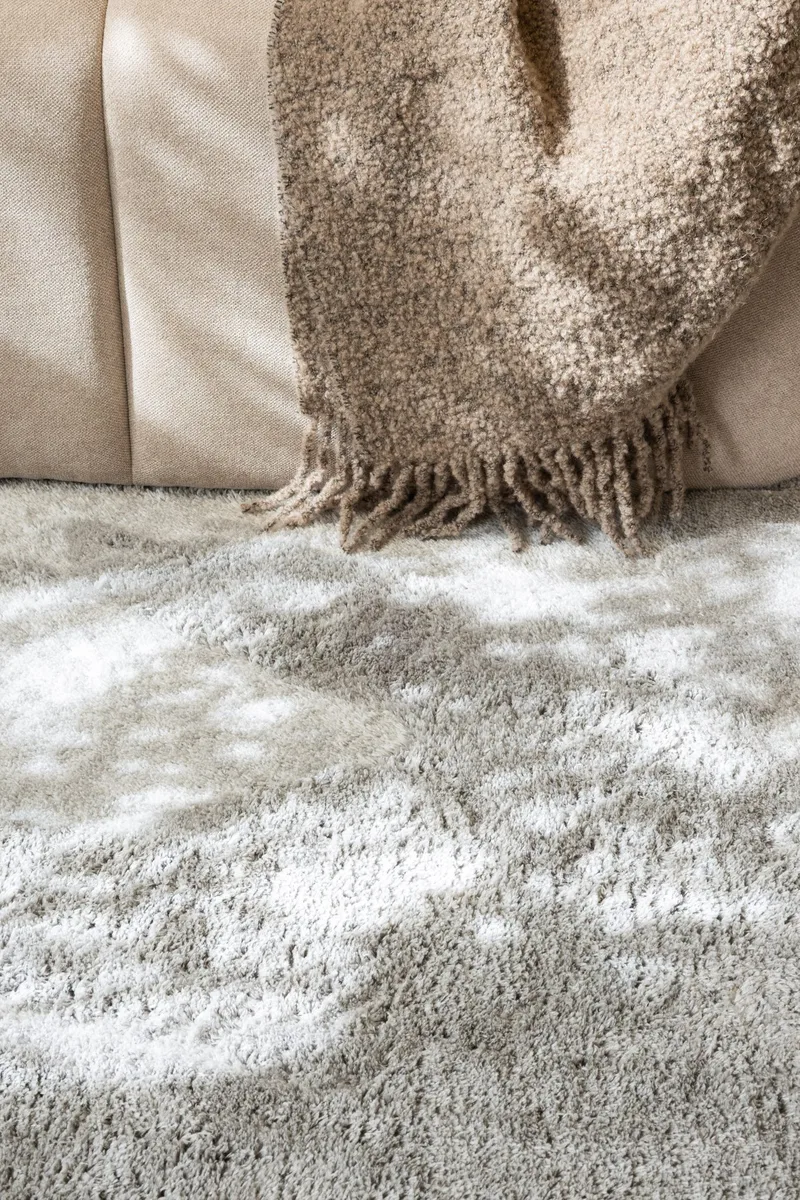 Cozy Ryamatta 60x120 cm Rektangulär - Silver - Products - Textil & mattor - Matta - Modern matta - Ryamatta