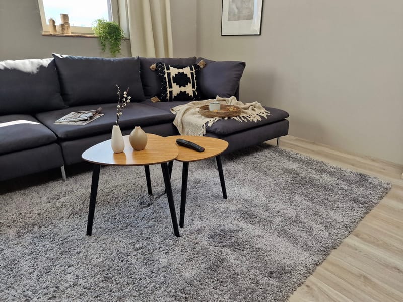 Lounge Ryamatta 160x230 cm Rektangulär - Silver - Products - Textil & mattor - Matta - Modern matta - Ryamatta