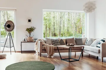Skagen Ullmatta 300 cm Rund - Grönmelange - Products - Textil & mattor - Matta - Modern matta - Ullmatta