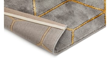 Skravelsbo Cube Matta 133x190 cm - Antracit/Guld - Products - Textil & mattor - Matta - Modern matta - Wiltonmatta