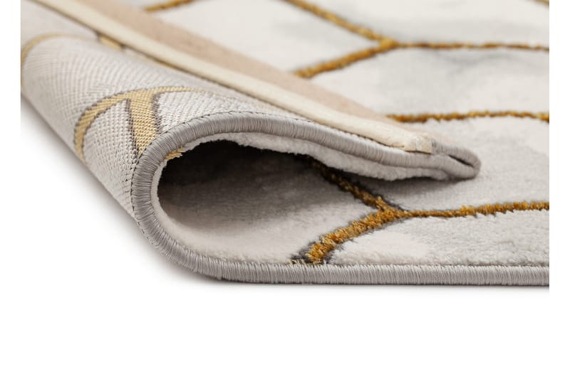 Skravelsbo Cube Matta 133x190 cm - Guld - Products - Textil & mattor - Matta - Modern matta - Wiltonmatta