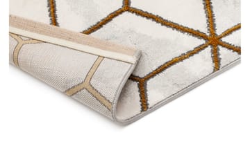 Skravelsbo Cube Matta 160x230 cm - Guld - Products - Textil & mattor - Matta - Modern matta - Wiltonmatta