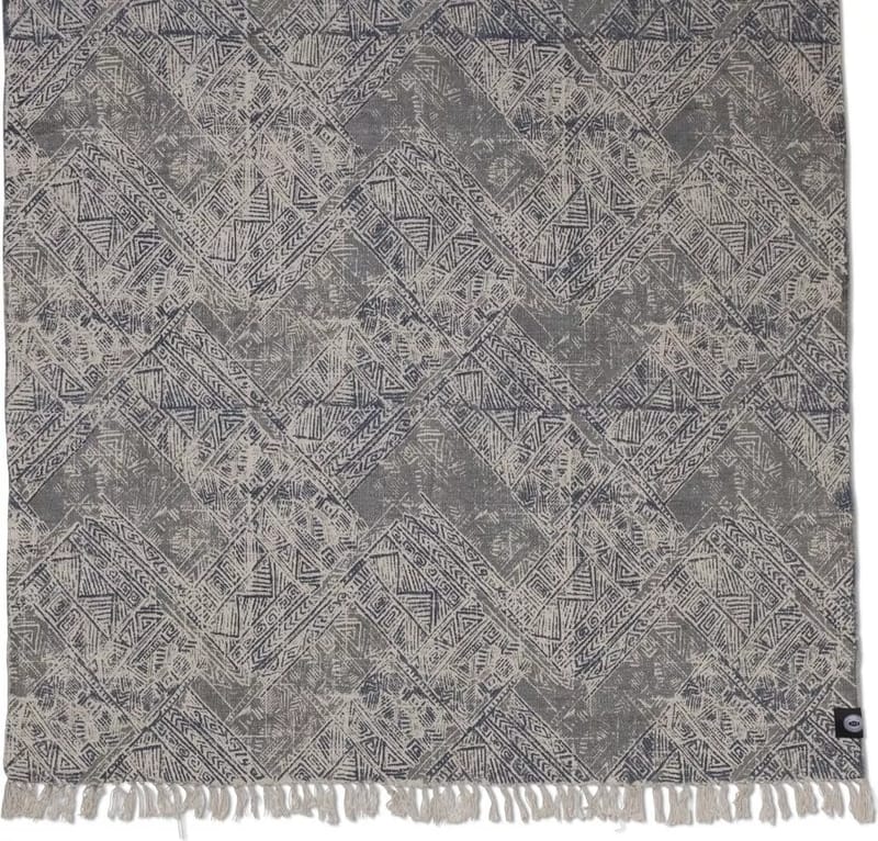 Stentvättad bomullsmatta Eton - 135x190 cm, grå