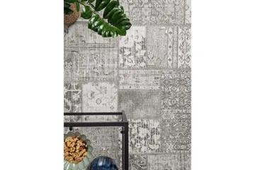 Patchwork Wiltonmatta 80x150 cm Rektangulär - Silver - Products - Textil & mattor - Matta - Modern matta - Wiltonmatta
