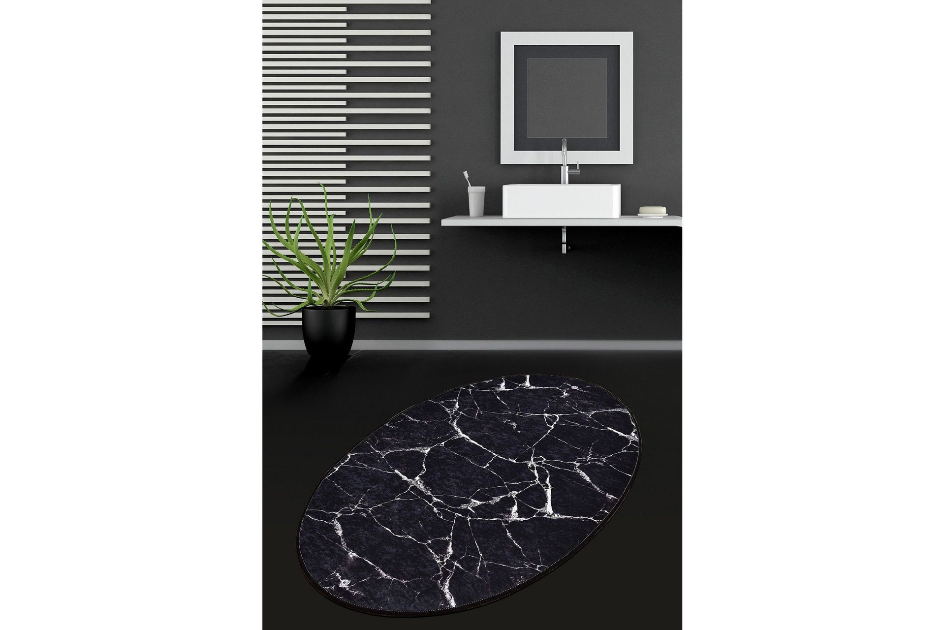 Pari Badrumsmatta 80x120 cm Rund