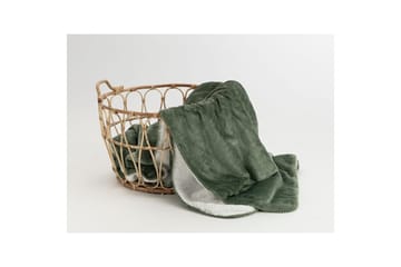 Pläd Sherpa 130 x 170 cm - Grön - Products - Textil & mattor - Filt & pläd