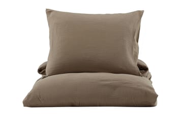 Mila Bäddset 2-Dels 150x200/50x60 cm - Brun - Products - Textil & mattor - Sängkläder - Bäddset & påslakanset - Påslakanset dubbelsäng