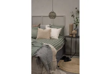 Påslakanset Dubbelsäng 3-Dels Satin - Grön - Products - Textil & mattor - Sängkläder - Bäddset & påslakanset - Påslakanset dubbelsäng