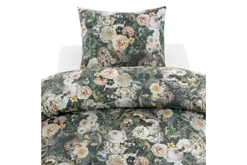 Påslakanset Enkelsäng 2-Dels Abigail Grön - Borganäs of Sweden - Products - Textil & mattor - Sängkläder - Bäddset & påslakanset - Påslakanset dubbelsäng