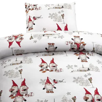 Påslakanset Enkelsäng Frosty Christmas - Vit - Products - Textil & mattor - Sängkläder