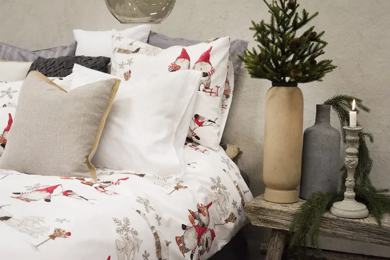 Påslakanset Enkelsäng Frosty Christmas - Vit - Products - Textil & mattor - Sängkläder