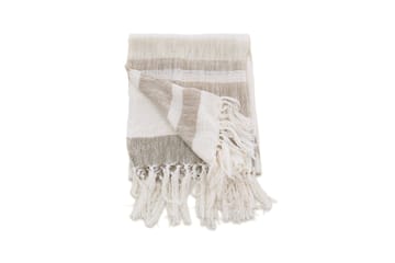 Sandy Pläd 130x170 cm - Offwhite/Beige/Brun - Products - Textil & mattor - Filt & pläd