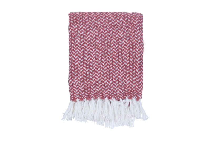 Siri Pläd 130x170 cm Mörkrosa/Vit, Mogihome