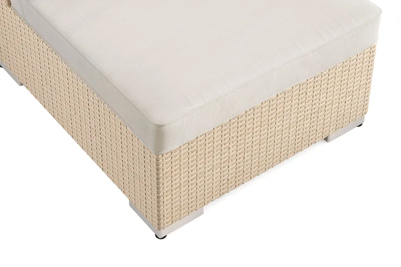 Bahamas Mittmodul utomhus i konstrotting med Ljus vattenavisande dyna - Beige - Products - Utemöbler & utemiljö - Övrigt utemöbler - Moduler utesoffa - Mittmodul utesoffa