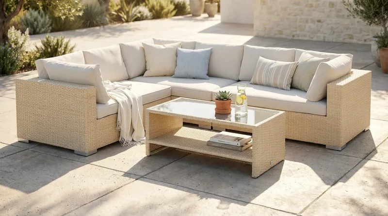 Bahamas Vänstermodul utomhus 140 cm - Beige - Products - Utemöbler & utemiljö - Övrigt utemöbler - Moduler utesoffa - Vänstermodul utesoffa