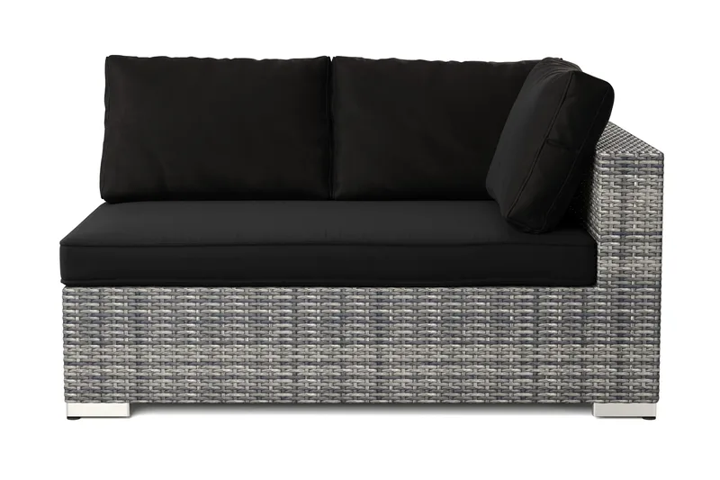 Bahamas Vänstermodul utomhus 140 cm i konstrotting, Grå